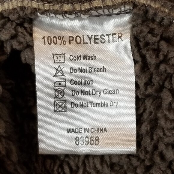 AND BEYOND NGORONGORO CRATER LODGE Fleece Fuzzy Lining Zip Jacket Tan L ~ 4470 - Picture 6 of 6